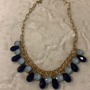 Talbots 2 tone blue beaded and gold tone necklace!!!
